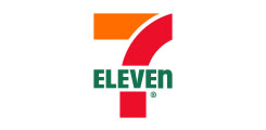 7-Eleven logo with red, orange, and green colors on a white background