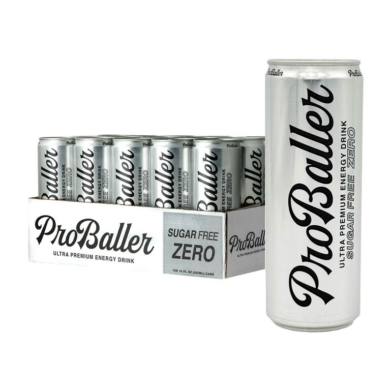ProBaller Citrus Sugar Free Energy Drink Zero cans and case