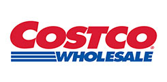 Costco Wholesale logo with red and blue colors