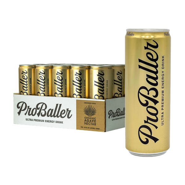 ProBaller Original energy drink can and case