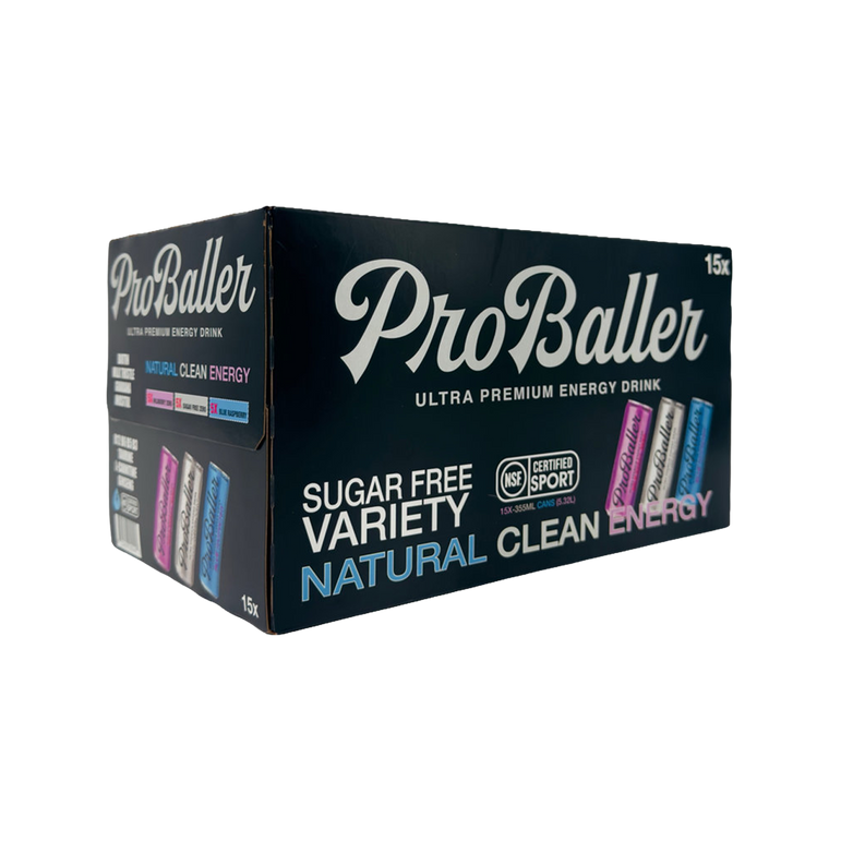 ProBaller ultra premium energy drink box with variety pack 